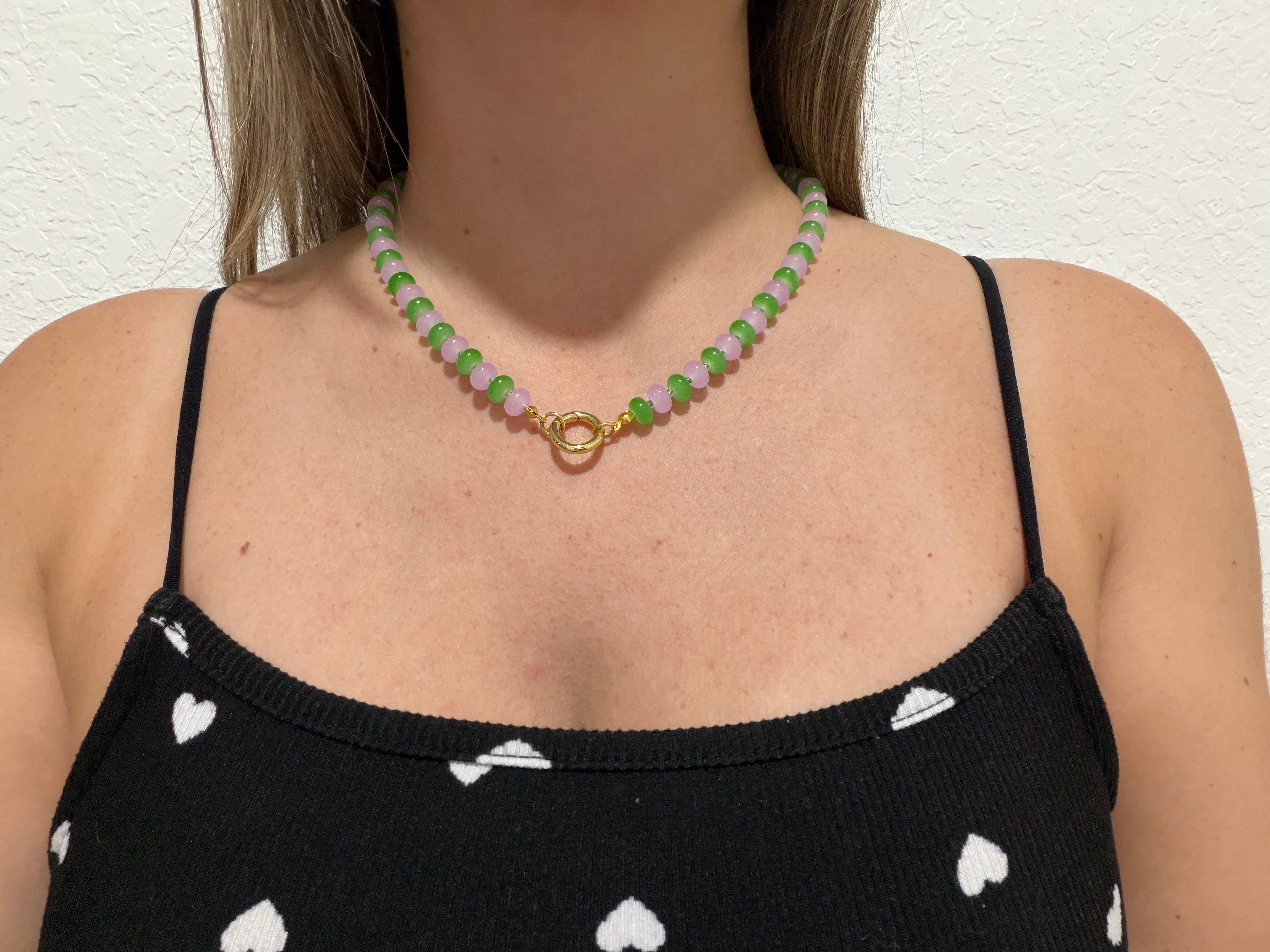 Orchid Meadow Necklace💜💚