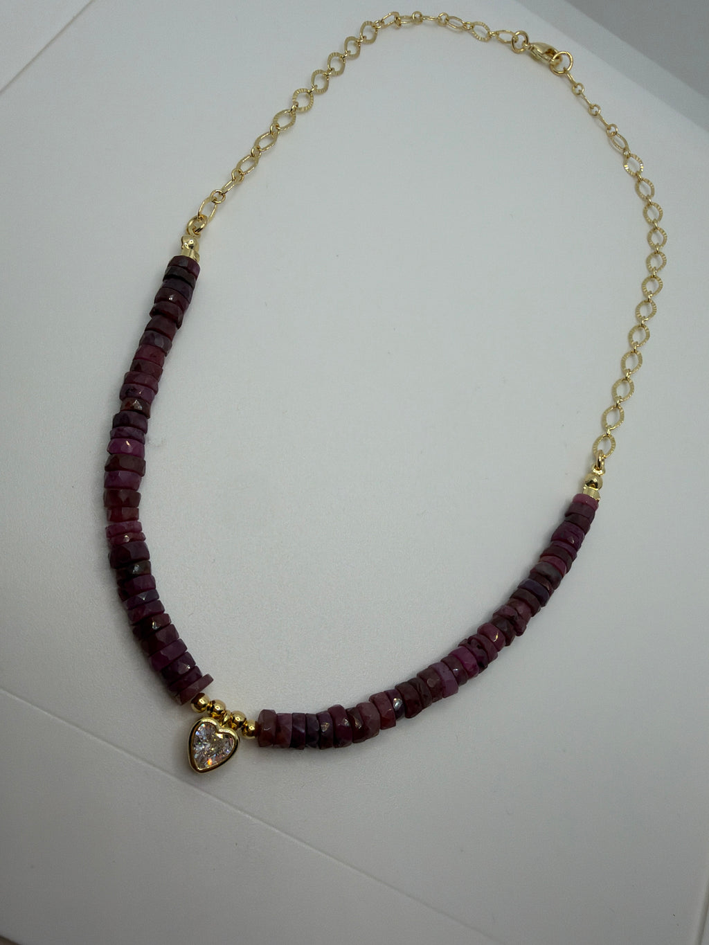 Ruby Heart Necklace ✨