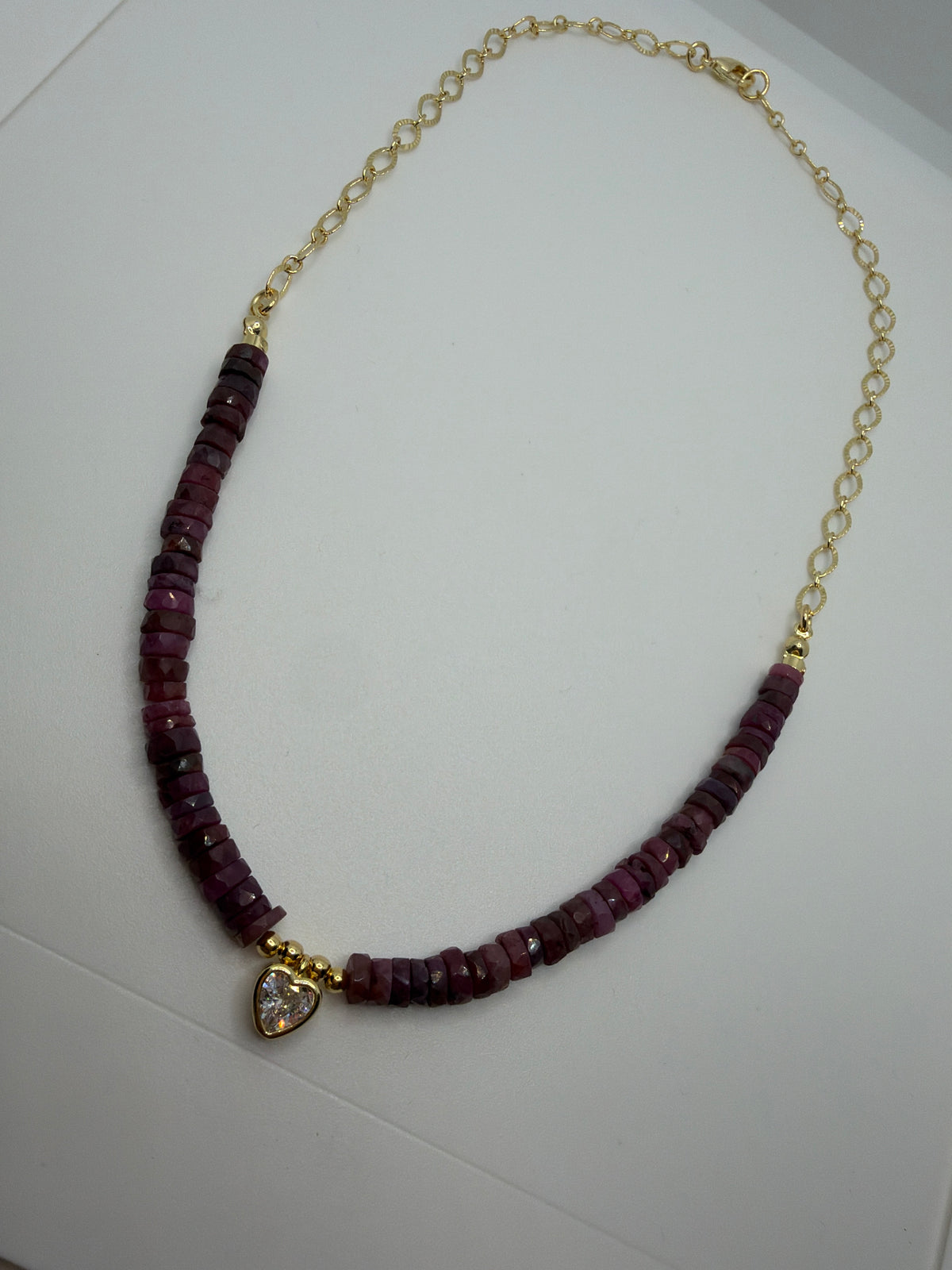 Ruby Heart Necklace ✨