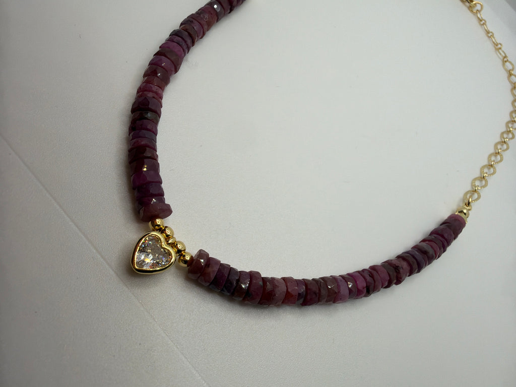 Ruby Heart Necklace ✨