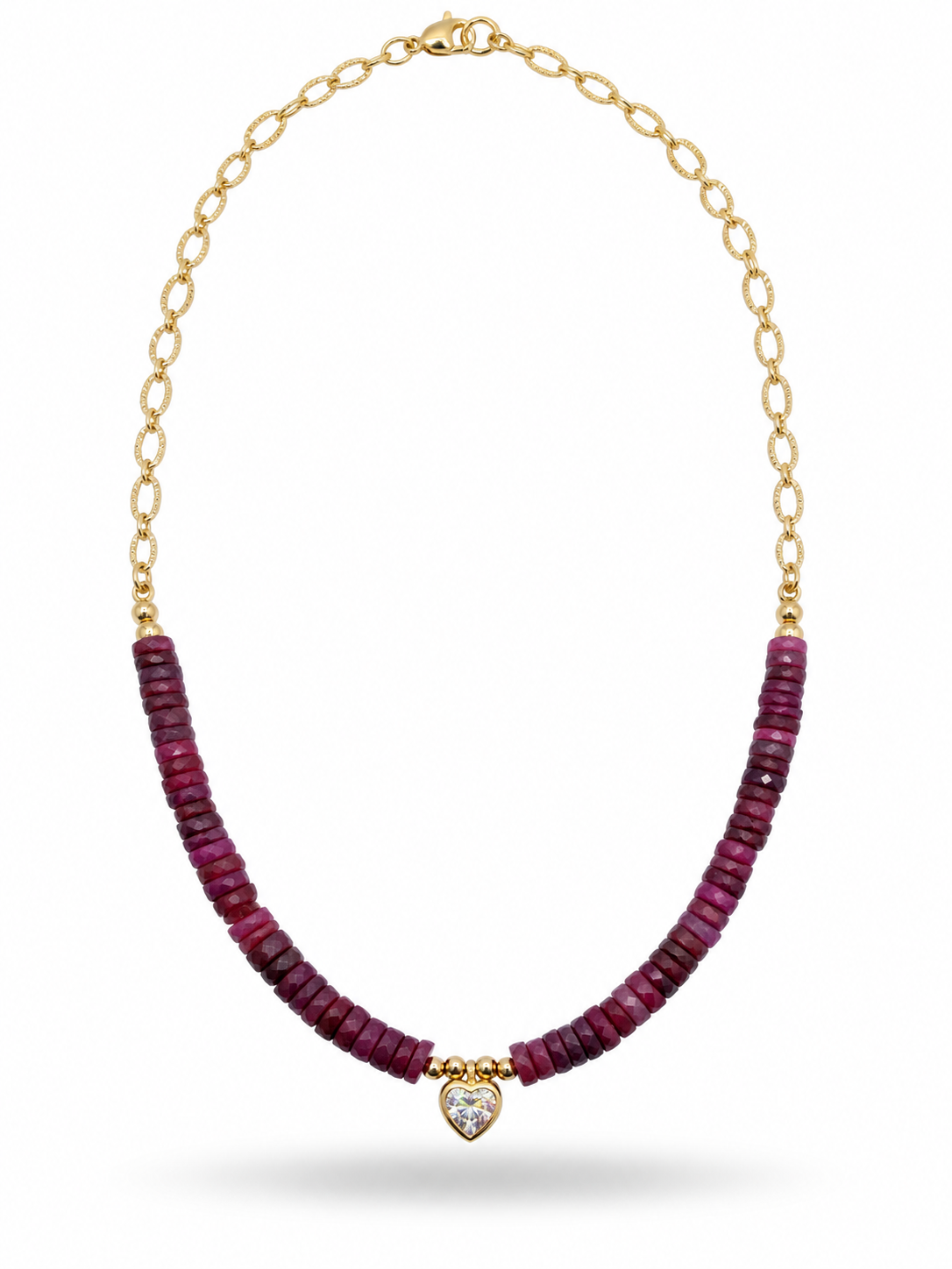 Ruby Heart Necklace ✨